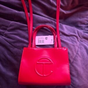 Red Telfar shopping bag